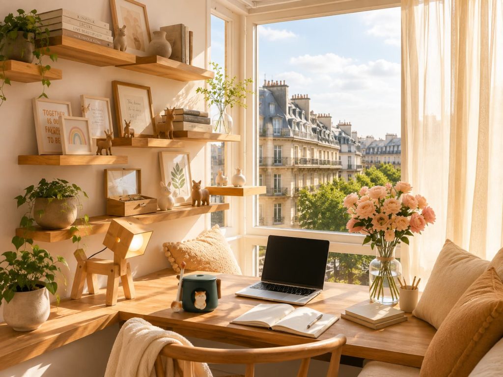 Sunlit Bay Window Workspace